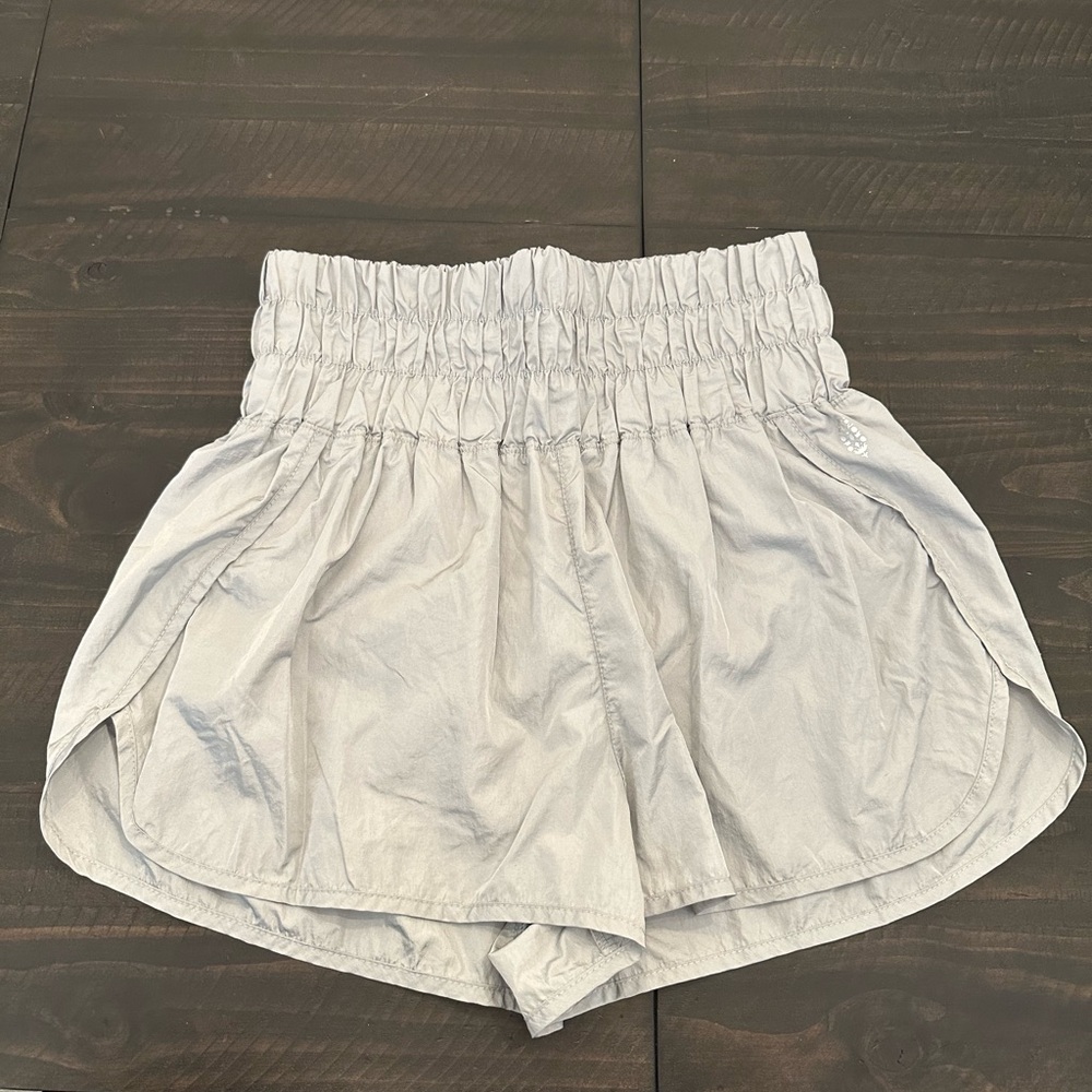 Free People Gray High Waist Athletic Shorts